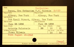 Boyce, Mrs. Catherine V. B. Milwain - Menands Funeral Card