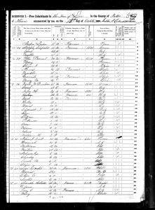 Dunbar, Noah W., 1850, Census, USA, Lee, Fulton, Illinois, USA