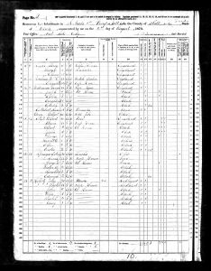 Hawkins, Lavina, 1870, Census, USA, Salt Lake City Ward 1, Salt Lake, Utah Territory