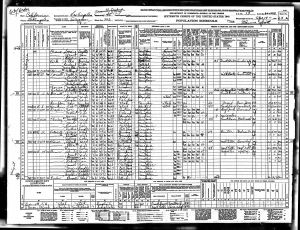Hawkins, Leo Creighton, 1940, Census, USA, Los Angeles, Los Angeles, California