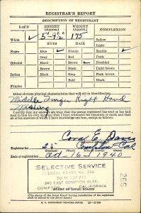 Ayers, Carl Military Registration (2 of 2)