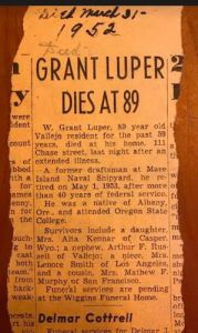 Luper, W. Grant Dies at 89