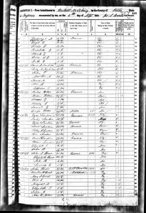 Leftwich, Sally Saunders Claytor, 1850, Census, USA, District 68, Pettis, Missouri, USA