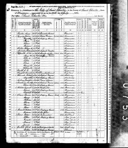 Leftwich, William Madison, 1870, Census, USA, Saint Charles, St Charles, Missouri
