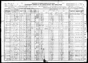 Bratt, Helen Augusta, 1920, Census, USA, Highland, Orange, New York