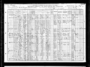 Russell, Charles Edmond, 1910, Census, USA, Eugene Ward 1, Lane, Oregon