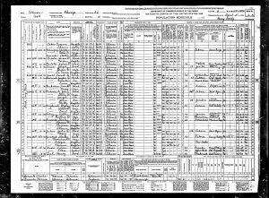 Census 1940 Chicago, Cook, Illinois, USA Year: 1940; Census Place: Chicago, Cook, Illinois; Roll: m-t0627-00966; Page: 6A; Enumeration District: 103-1452