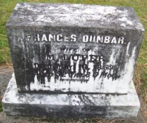 Dunbar, Frances (Luper) - Headstone