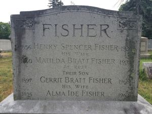 Fisher, Henry S and Matilda R Bratt Headstone