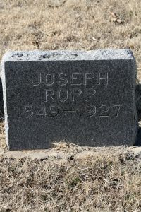 Ropp, Joseph 1849-1927 Headstone